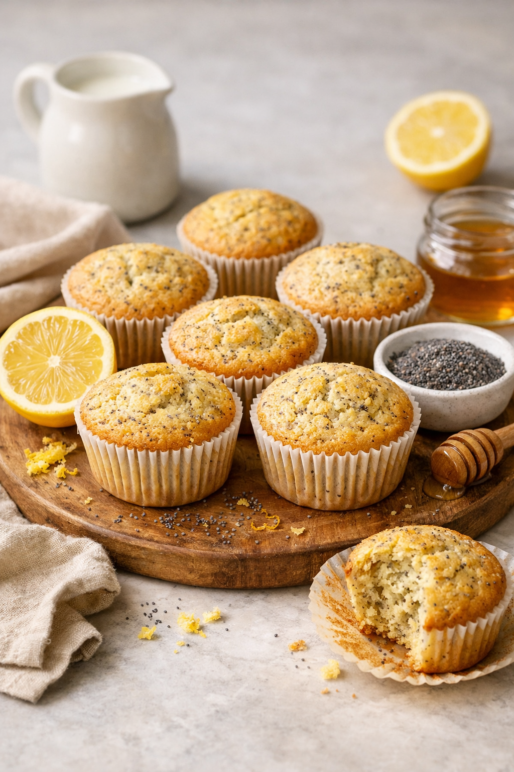 MUFFINS CITRON & GRAINES DE PAVOT