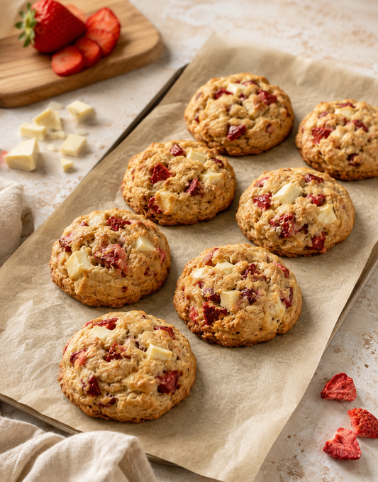 COOKIES PROTEINES FRAISE VANILLE CHOCOLAT BLANC