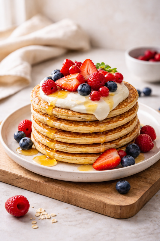 PANCAKES FROIDS SKYR & FRUITS ROUGES