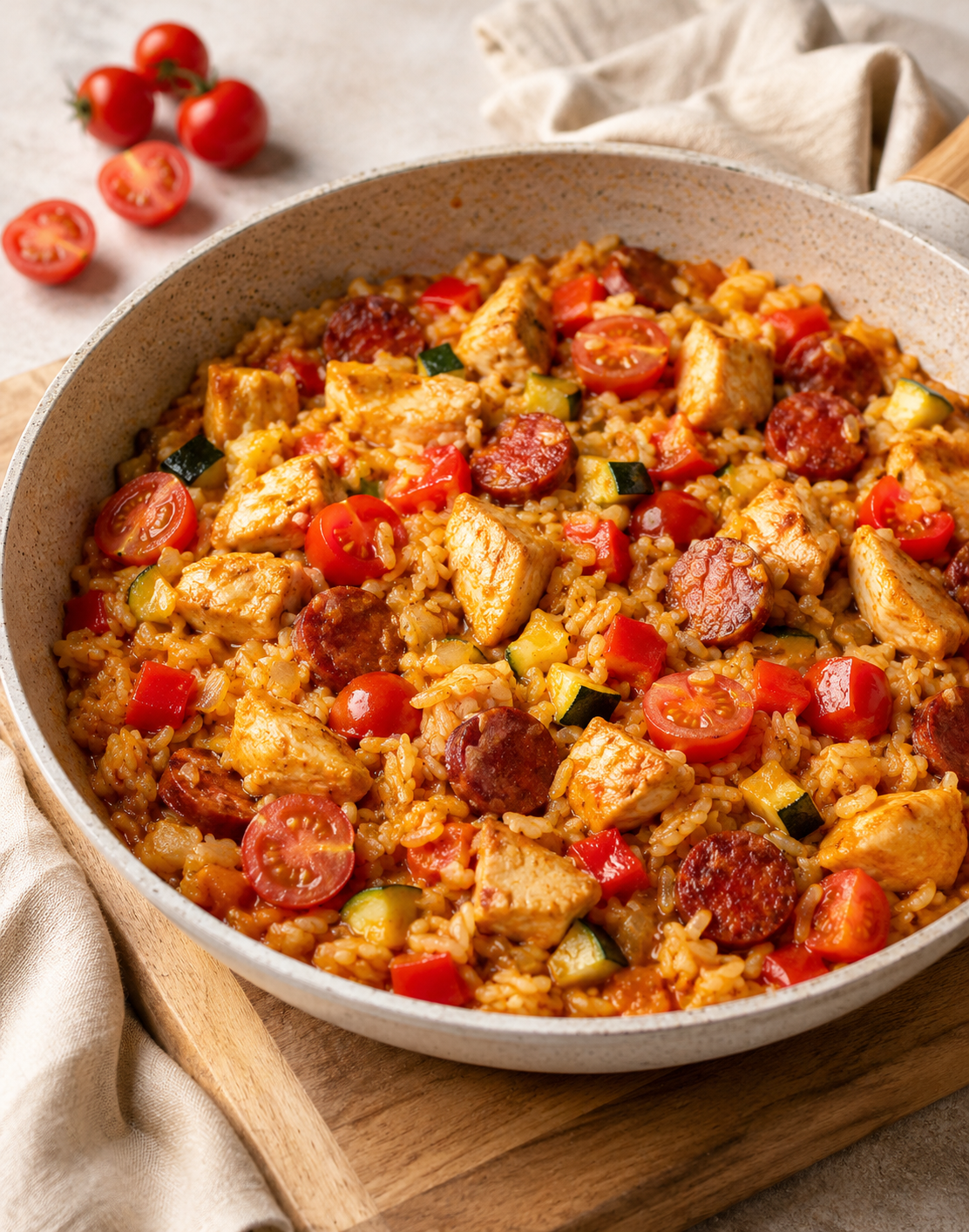 RIZ FAÇON PAËLLA EXPRESS POULET CHORIZO