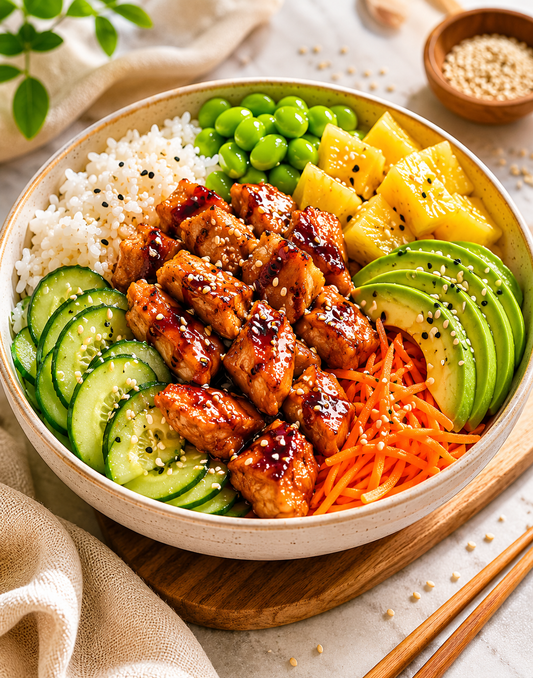 POKE BOWL POULET TERIYAKI ANANAS EDAMAME
