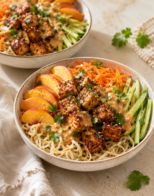 NOUILLES FROIDES SÉSAME TOFU CROUSTILLANT PÊCHE