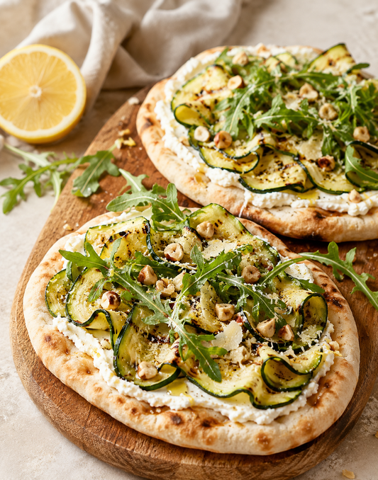 PITAS GRILLÉS RICOTTA COURGETTES CITRON