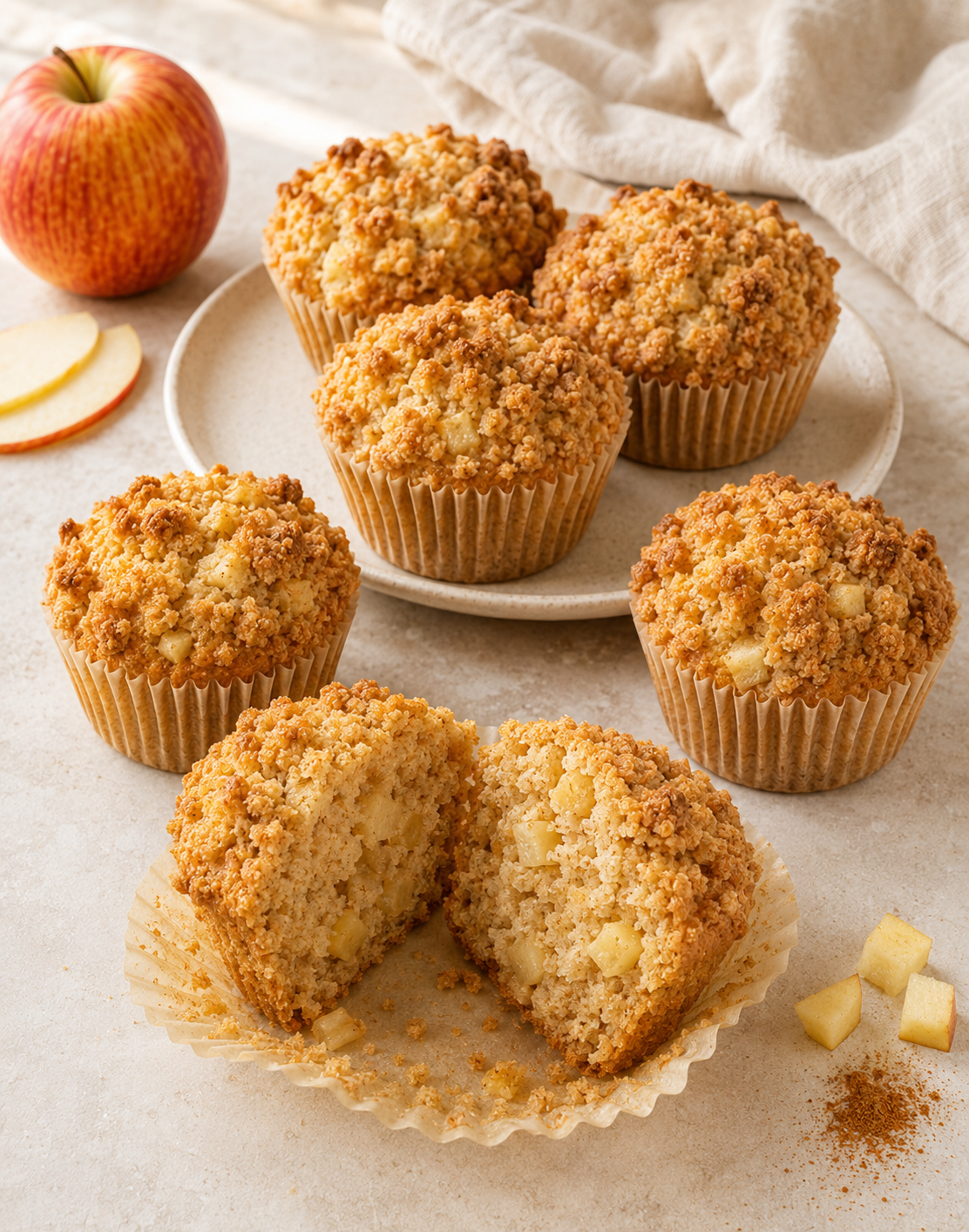 MUFFINS POMME CANNELLE CRUMBLE