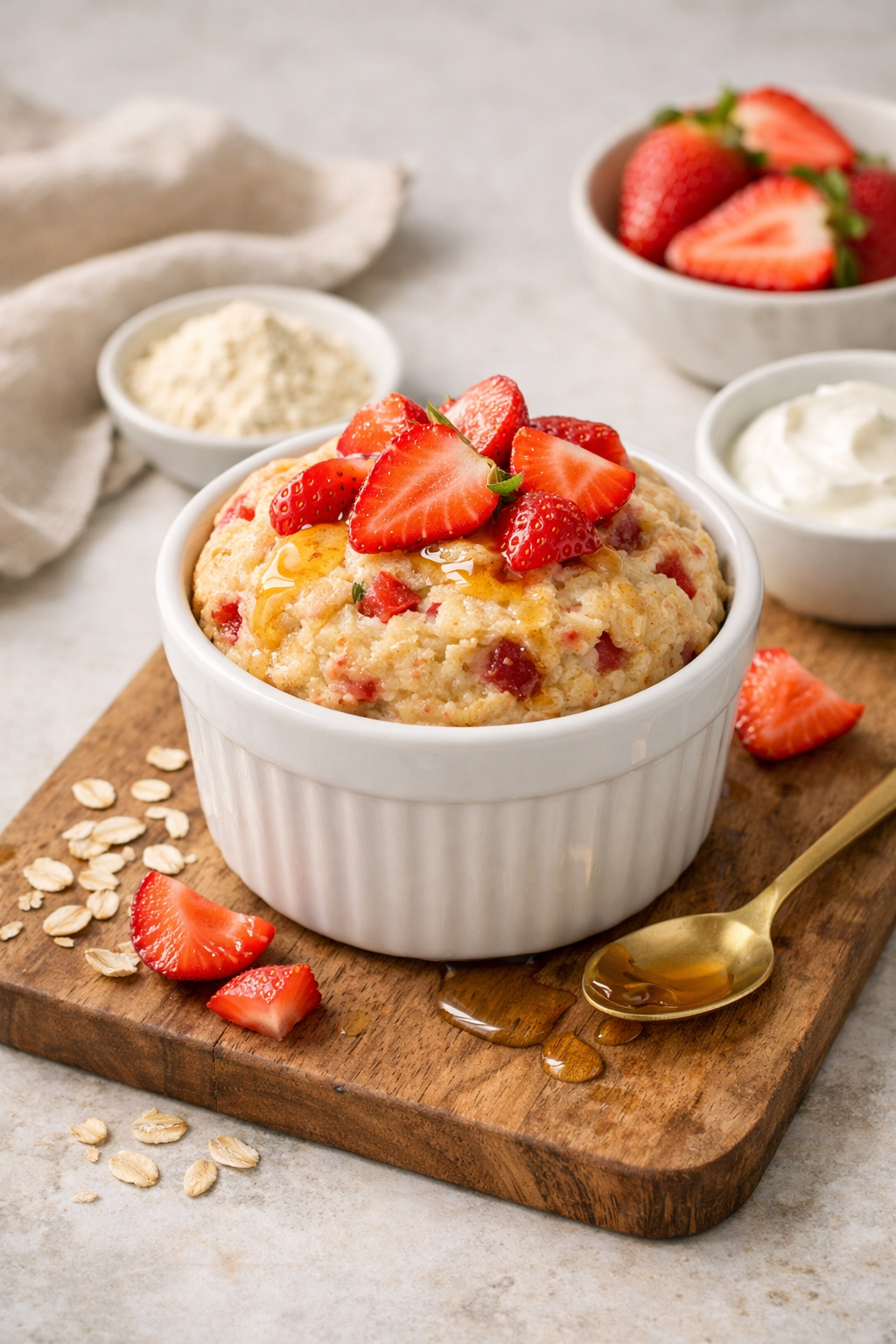BOWL CAKE PROTÉINÉ FRAISE & SKYR