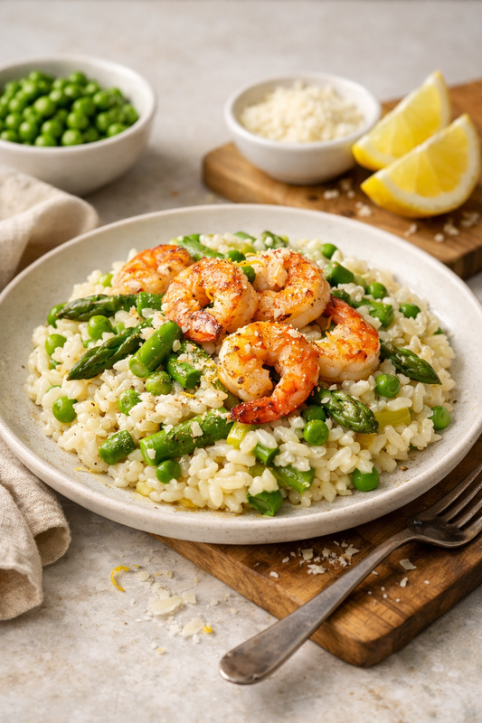 RISOTTO DE PRINTEMPS CITRON & CREVETTES