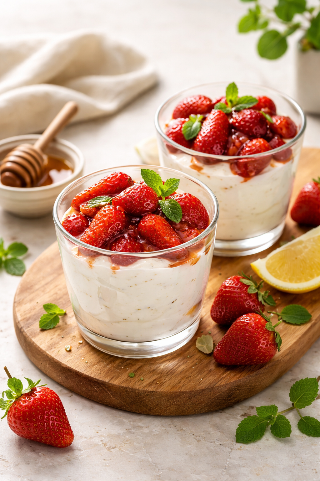 SKYR FOUETTÉ VANILLE & FRAISES RÔTIES