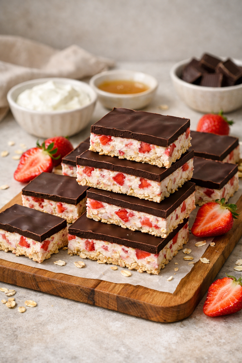 BARRES PROTEINEES FRAISE CHOCOLAT NOIR