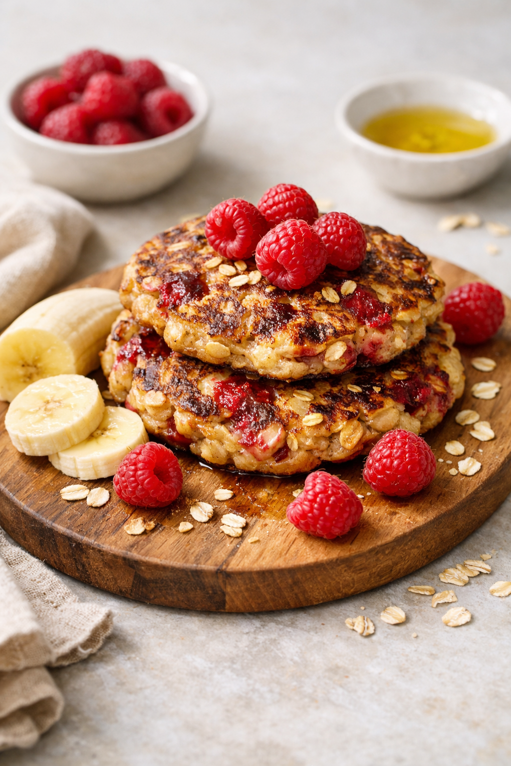 GALETTES AVOINE BANANE FRAMBOISES