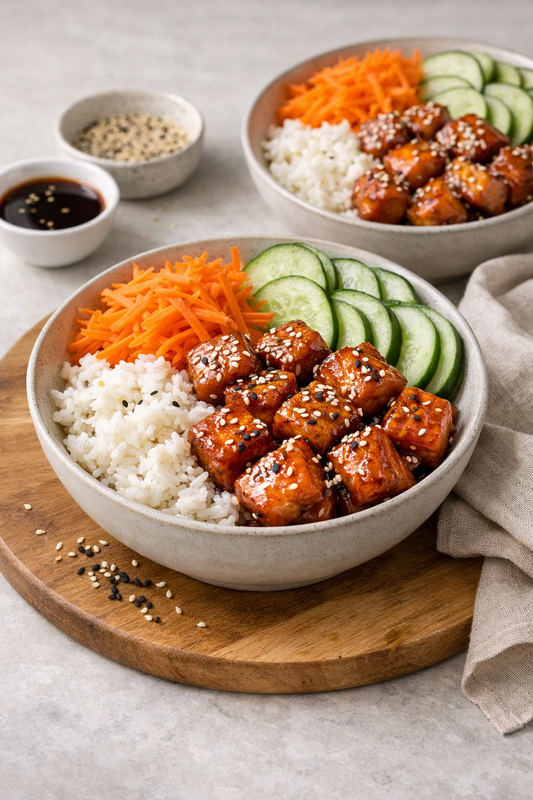 POKE BOWL SAUMON TERIYAKI LÉGUMES CROQUANTS