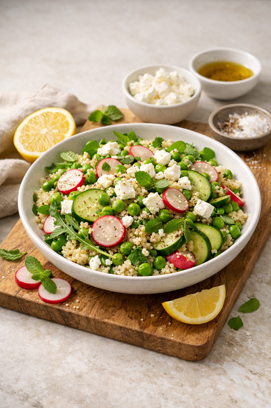 BOWL PRINTANIER QUINOA PETITS POIS & FETA